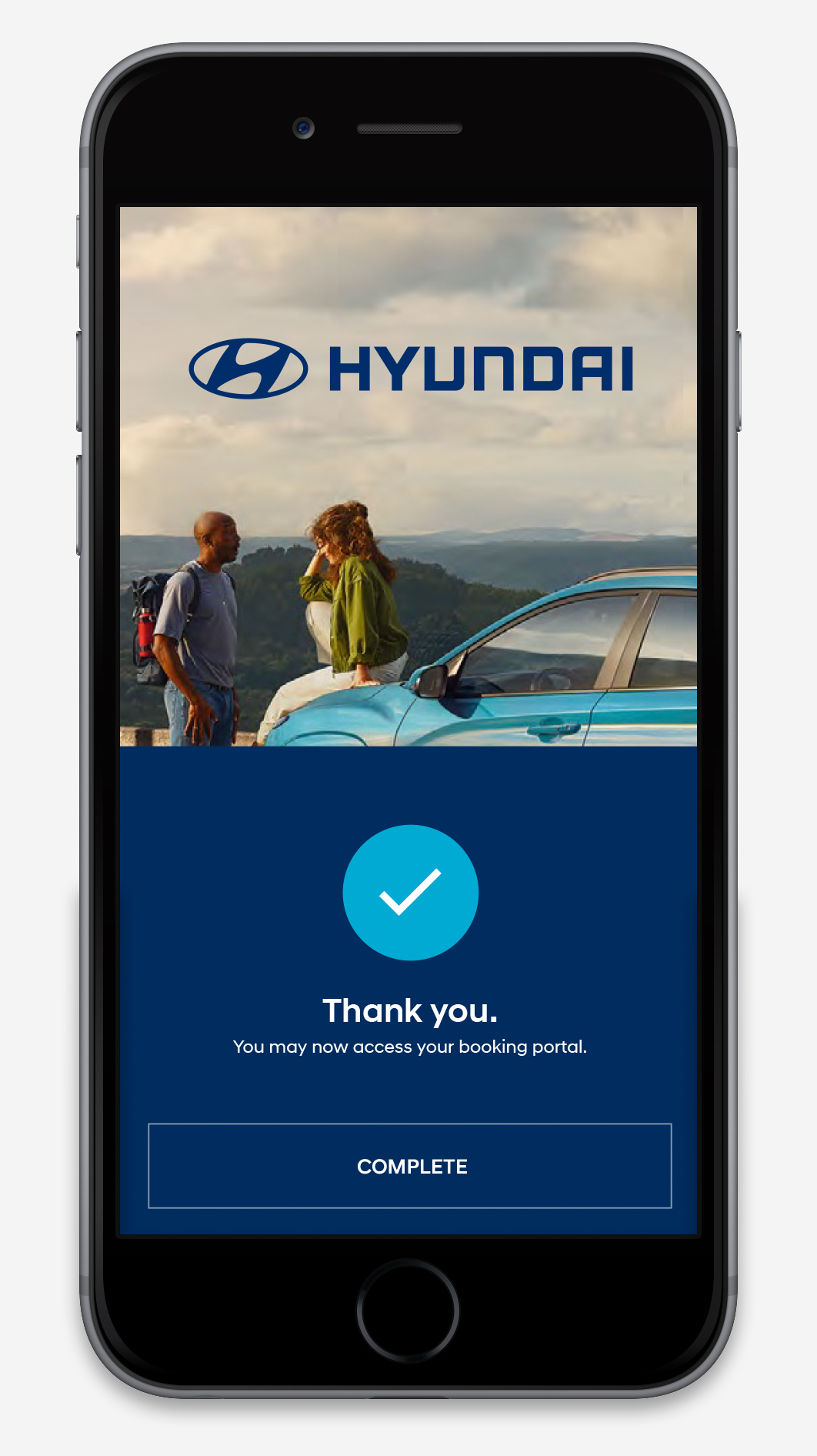 Login success mobile screen